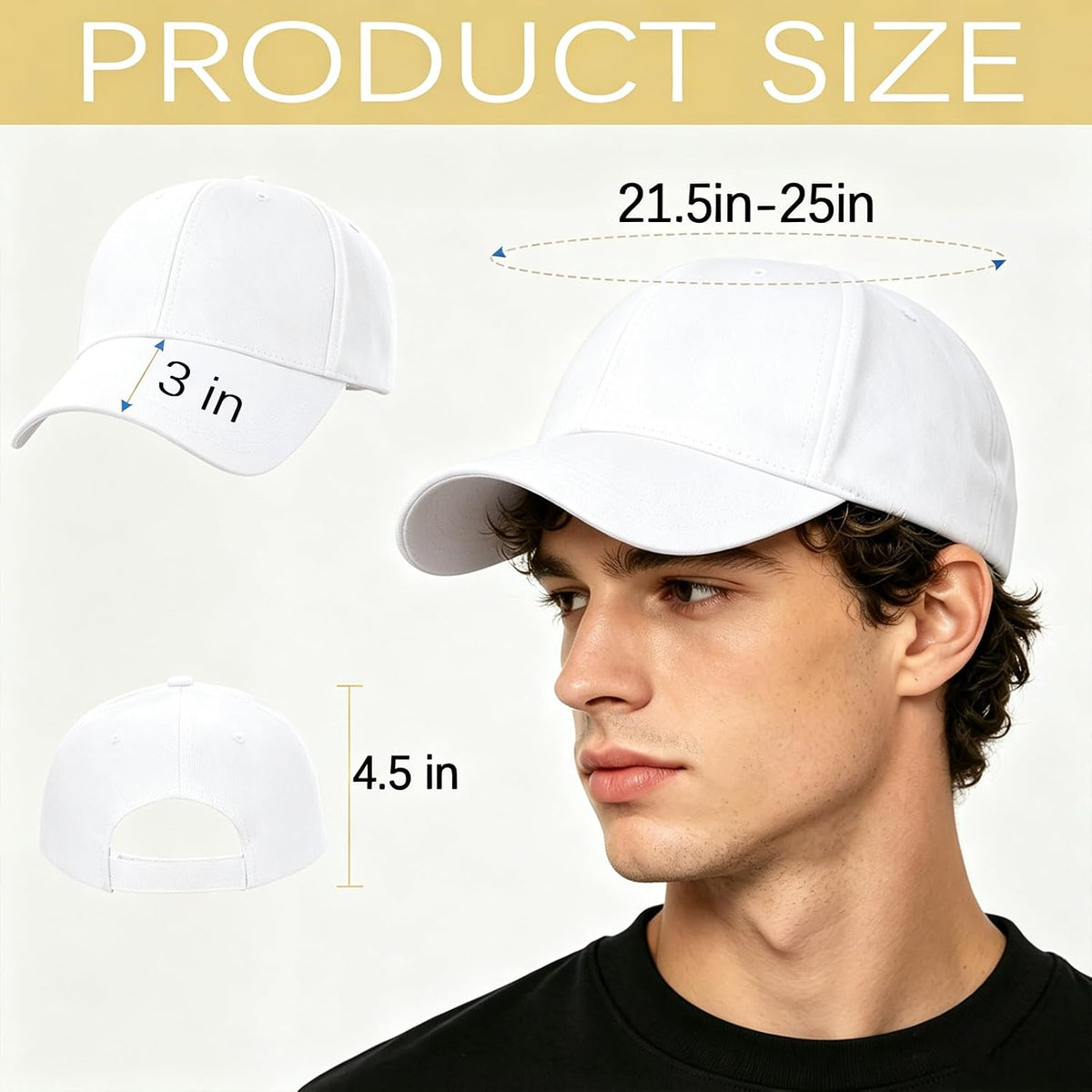 Baseball Cap for Men Women,with Ventilation Eyelets, Adjustable Fit for Hiking Fishing Running Golf