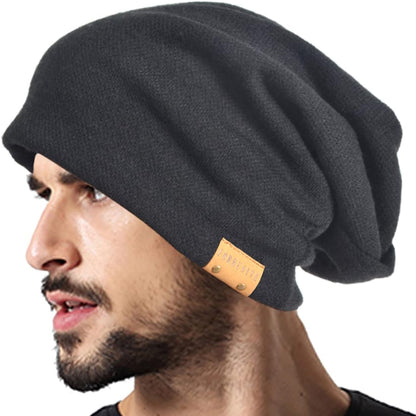 VECRY Men Oversized Slouch Beanie Large Skullcap Knit Hat