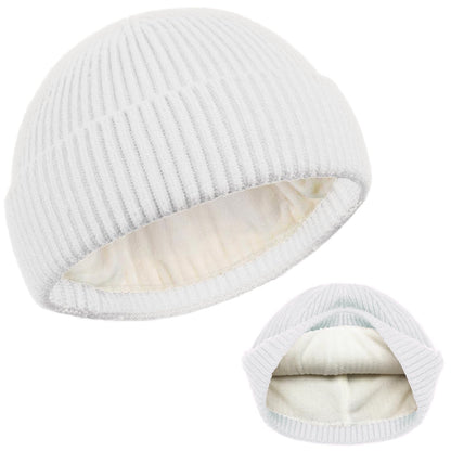 ROYBENS Swag Wool Knit Cuff Short Fisherman Beanie for Men Women Winter Hat