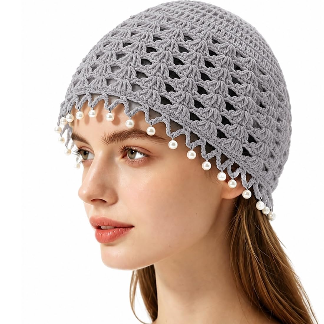 Crochet Hat for Women Cotton Slouchy Beanie Knitted Handmade Skull Cap for Travel Daily Wear