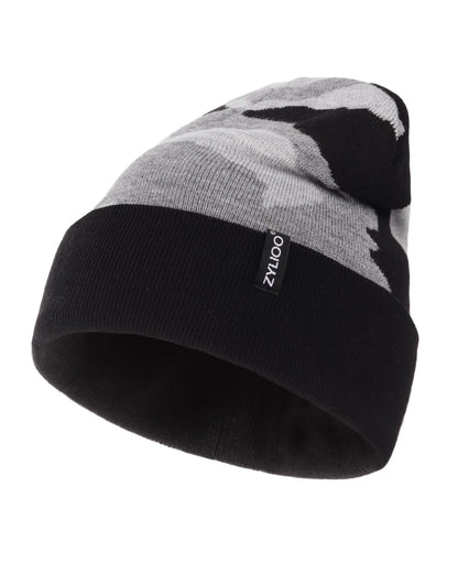 Zylioo XXL Beanie for Men,Big Head Winter Knit Hat,Stretch Warm Skull Cap