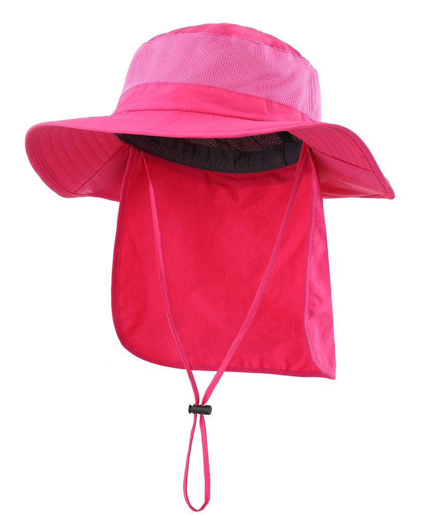 Home Prefer Outdoor UPF50+ Mesh Sun Hat Wide Brim Fishing Hat with Neck Flap Sun Hat for Men Women