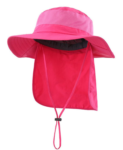 Home Prefer Outdoor UPF50+ Mesh Sun Hat Wide Brim Fishing Hat with Neck Flap Sun Hat for Men Women
