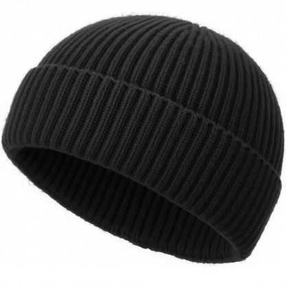 Wool Fisherman Beanies for Men Knit Fall Winter Beanie Hat Skull Cap