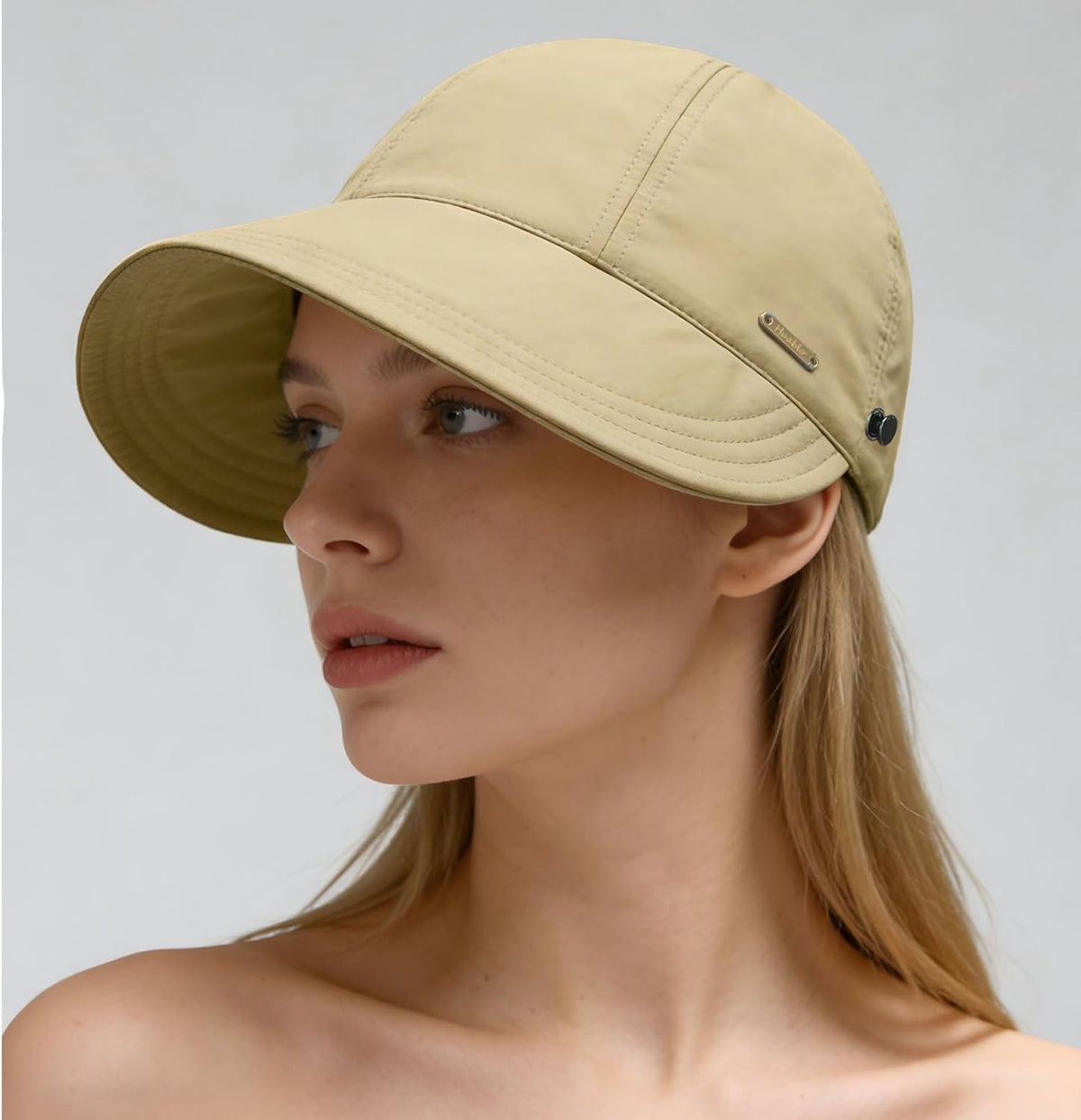 UPF 50+Womens Sun Hat UV Protection Hiking Fishing Hats Wide Brim Hat Adjustable Ponytail Packable Sun Cap