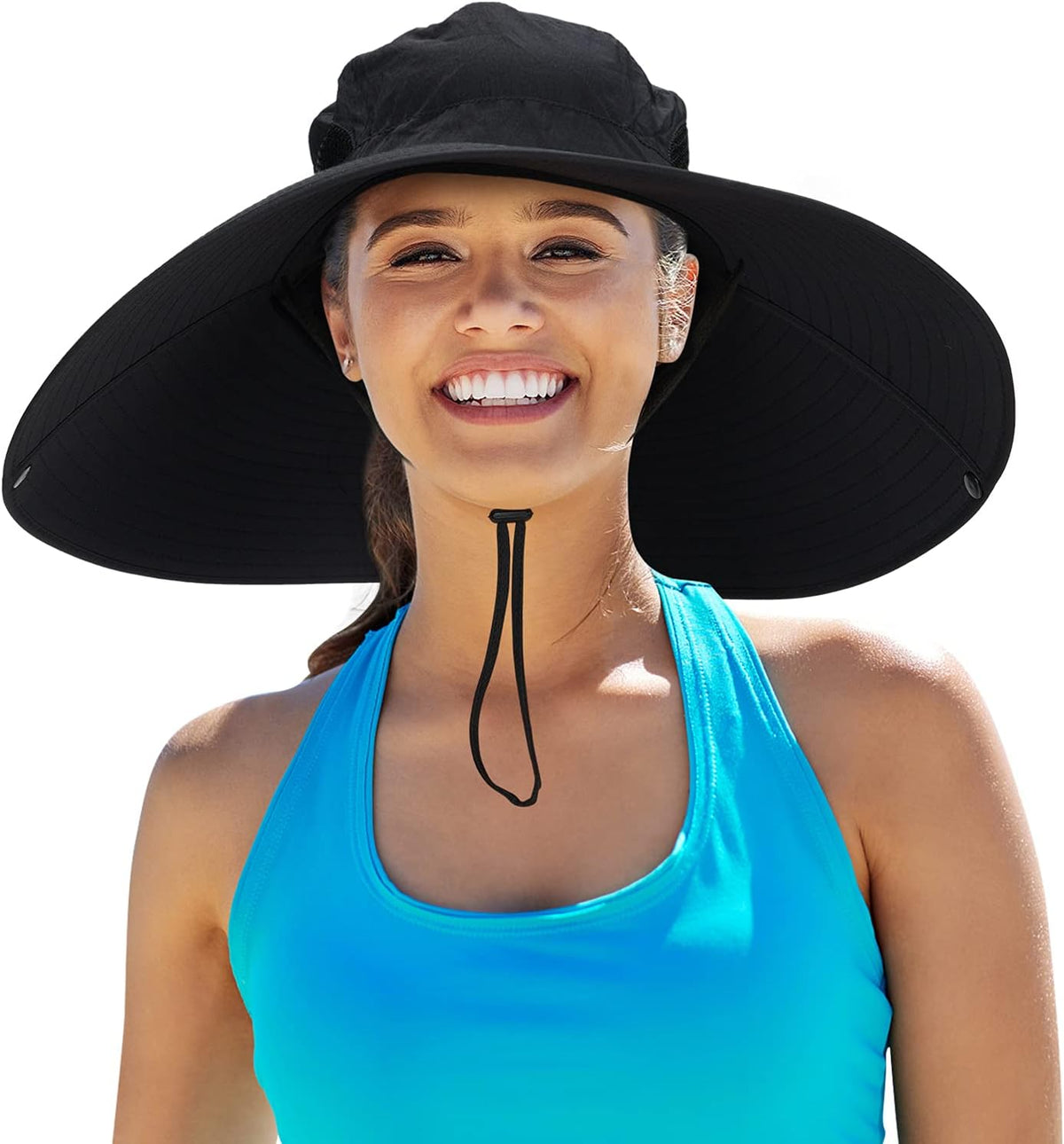 Leotruny Women Super Wide Brim Sun Hat UPF50+ Waterproof Bucket Hat