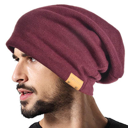 VECRY Men Oversized Slouch Beanie Large Skullcap Knit Hat