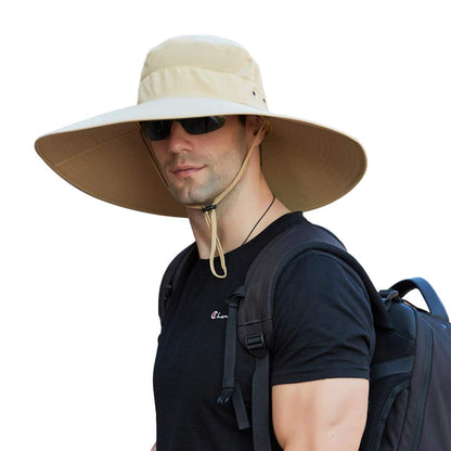 Leotruny Super Wide Brim Bucket Hat UPF50+ Waterproof Sun Hat for Fishing