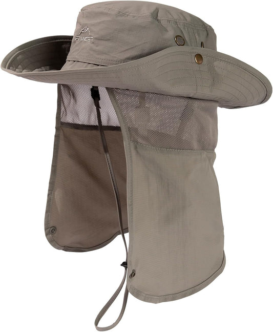 Comhats Sun Hat with Neck Flap for Men, UPF 50+ Wide Brim Cooling Oversized