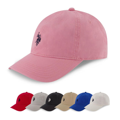 U.S. Polo Assn. Baseball Cap, 100% Cotton Adjustable Dad Hat with Small Pony Logo