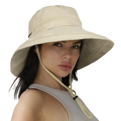 Hatiis Womens Sun Hat with Ponytail Hole Cotton Shapeable Wide Brim