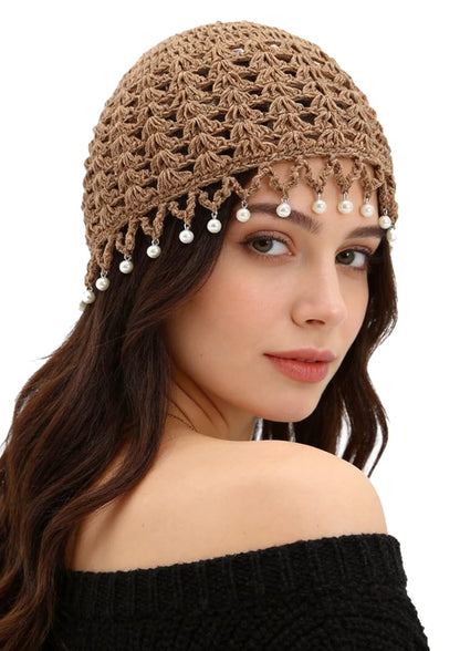 Crochet Hat for Women Cotton Slouchy Beanie Knitted Handmade Skull Cap for Travel Daily Wear