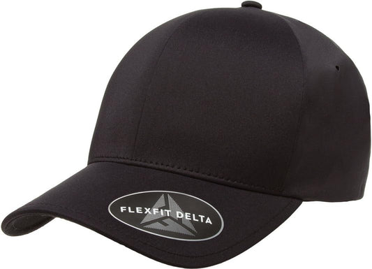 Flexfit Men's Delta Seamless Baseball Cap, Black, Large-X-Large