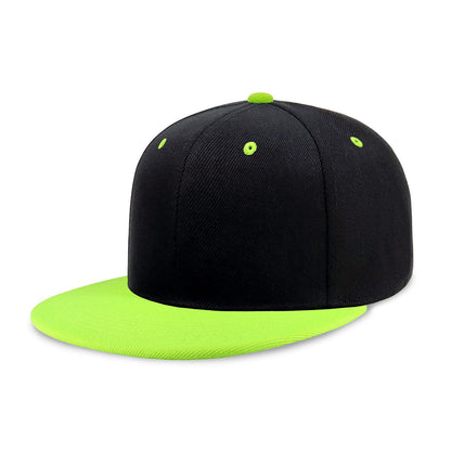 CHOK.LIDS Classic Snapback Flat Bill Hat Blank Adjustable Baseball Cap
