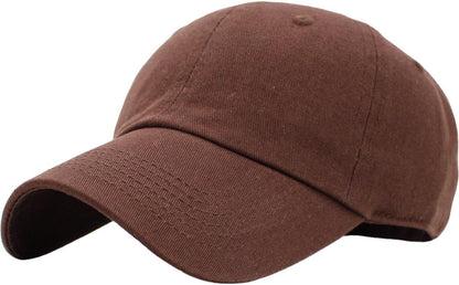 KBETHOS Classic Unisex Cotton Adjustable Low Crown Baseball Cap – Plain Dad Hat