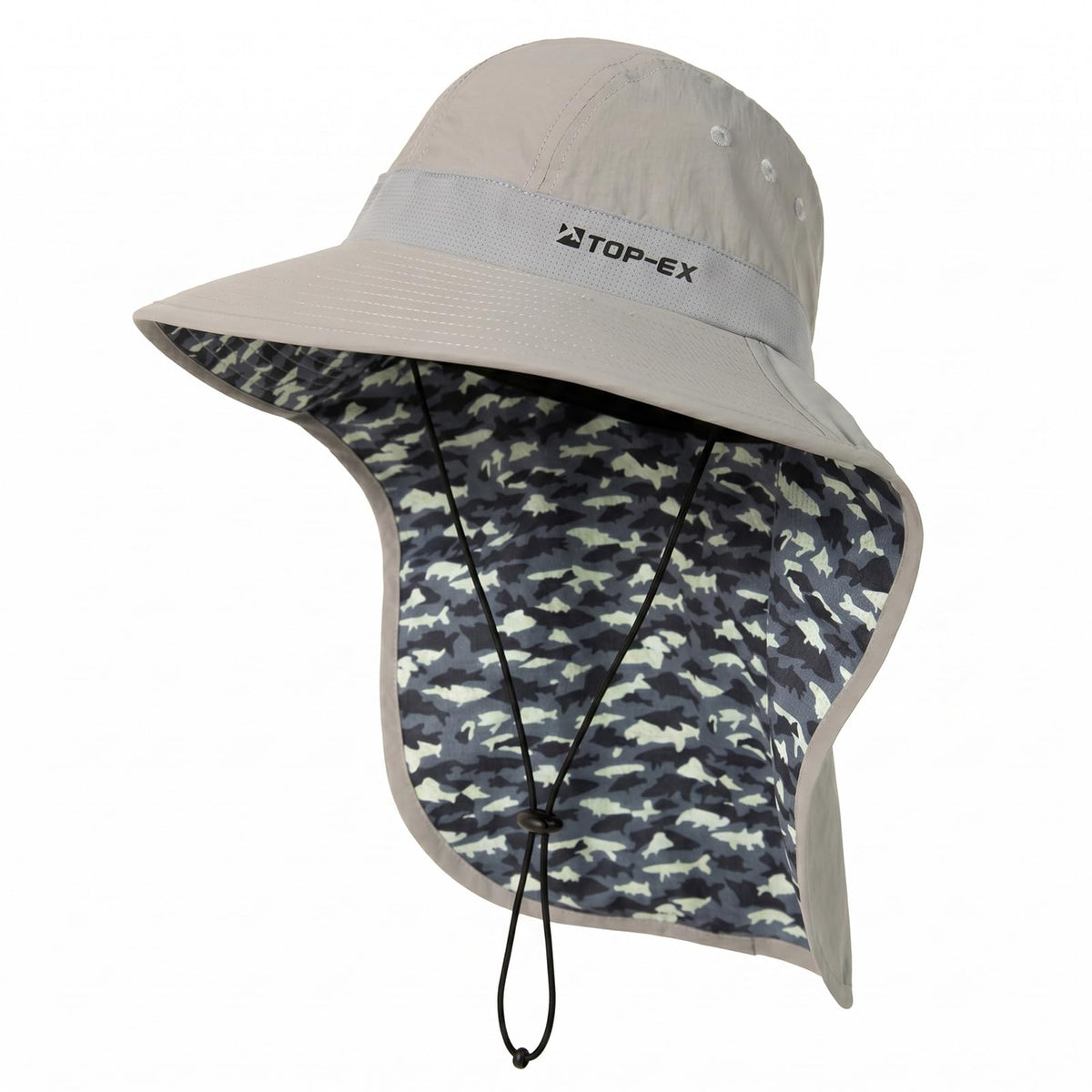 TOP-EX UPF 50+ Cooling Wide Brim Sun Hat for Men with Neck Flap, Packable