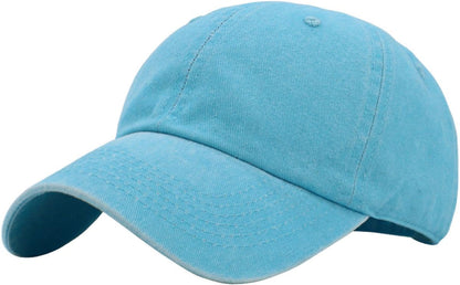 KBETHOS Classic Unisex Cotton Adjustable Low Crown Baseball Cap – Plain Dad Hat