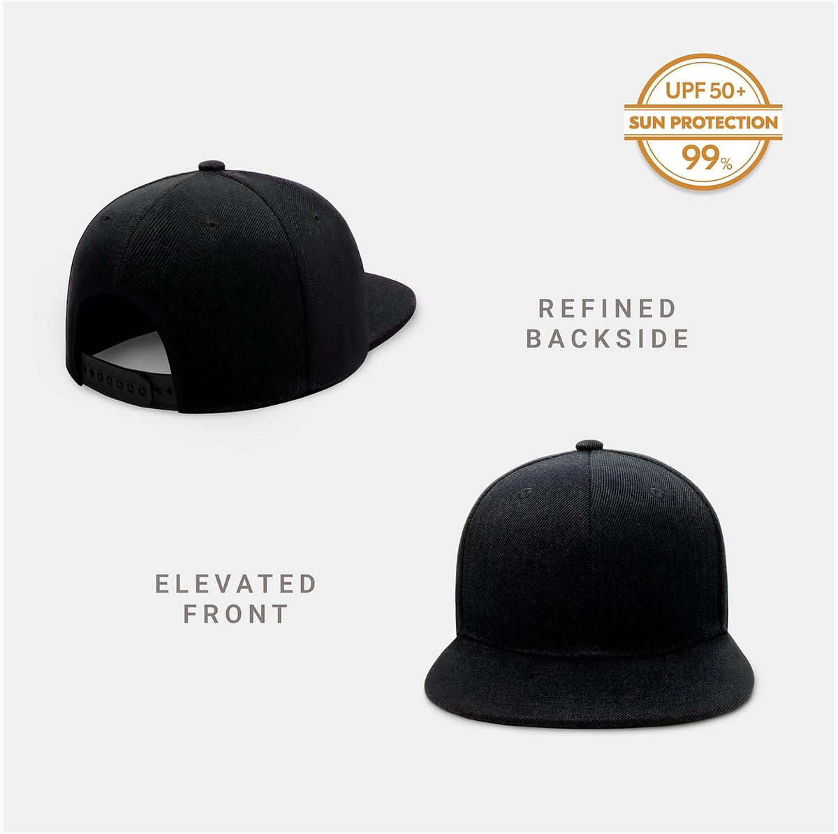 CHOK.LIDS Classic Snapback Flat Bill Hat Blank Adjustable Baseball Cap