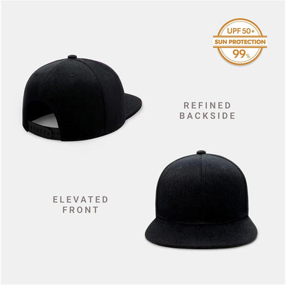 CHOK.LIDS Classic Snapback Flat Bill Hat Blank Adjustable Baseball Cap