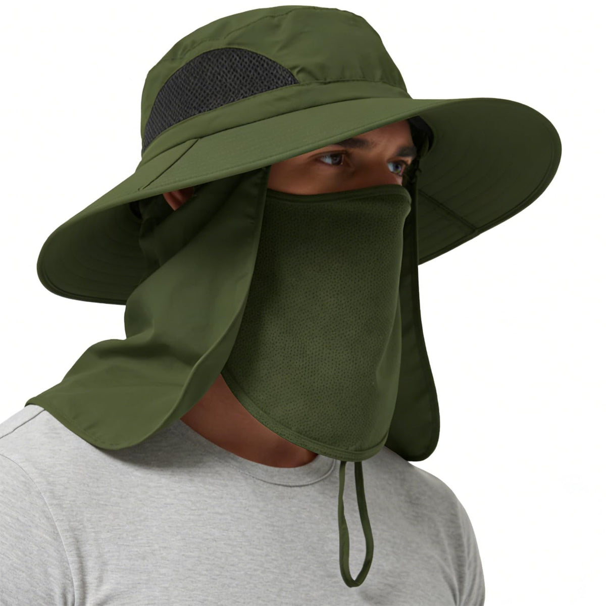 Wide Brim Sun Bucket Hat, Waterproof Boonie Hat for Men & Women