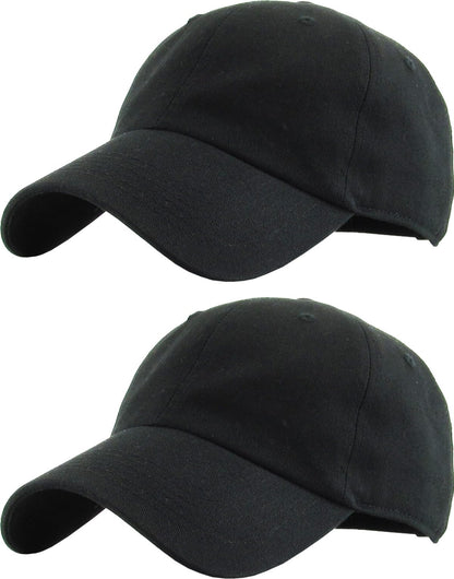 KBETHOS Classic Unisex Cotton Adjustable Low Crown Baseball Cap – Plain Dad Hat