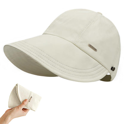 UPF 50+Womens Sun Hat UV Protection Hiking Fishing Hats Wide Brim Hat Adjustable Ponytail Packable Sun Cap