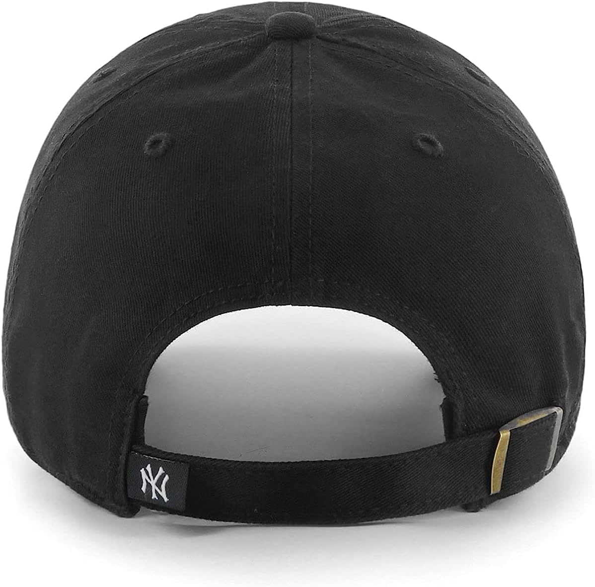 47 Brand MLB Black White Primary Logo Clean Up Adjustable Baseball Cap Hat, Adult One Size Fits All