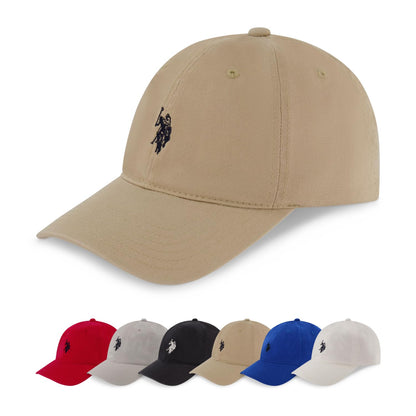 U.S. Polo Assn. Baseball Cap, 100% Cotton Adjustable Dad Hat with Small Pony Logo
