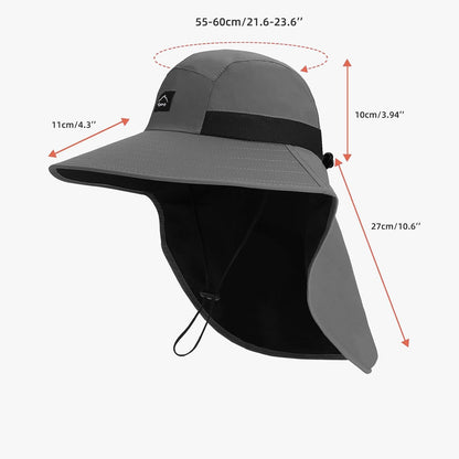 Rosoz Outdoor Sun Hat for Men Women, UPF 50+Fishing Hat with Neck Flap