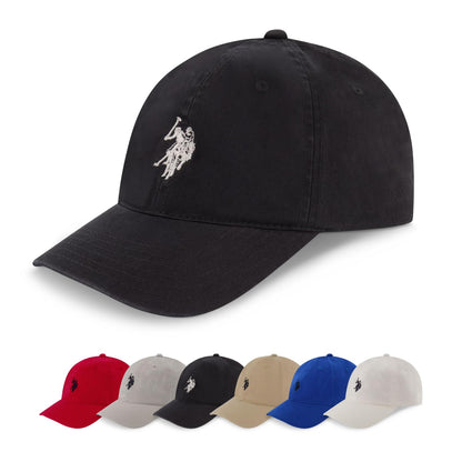 U.S. Polo Assn. Baseball Cap, 100% Cotton Adjustable Dad Hat with Small Pony Logo