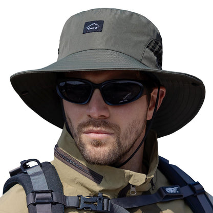 Sireck Fishing Hat, UPF50+ Wide Brim Sun Hat for Men Women, UV Protection Hiking Beach Bucket Hats Summer Safari Hat