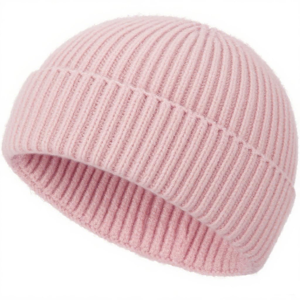 Wool Fisherman Beanies for Men Knit Fall Winter Beanie Hat Skull Cap