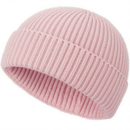 Wool Fisherman Beanies for Men Knit Fall Winter Beanie Hat Skull Cap