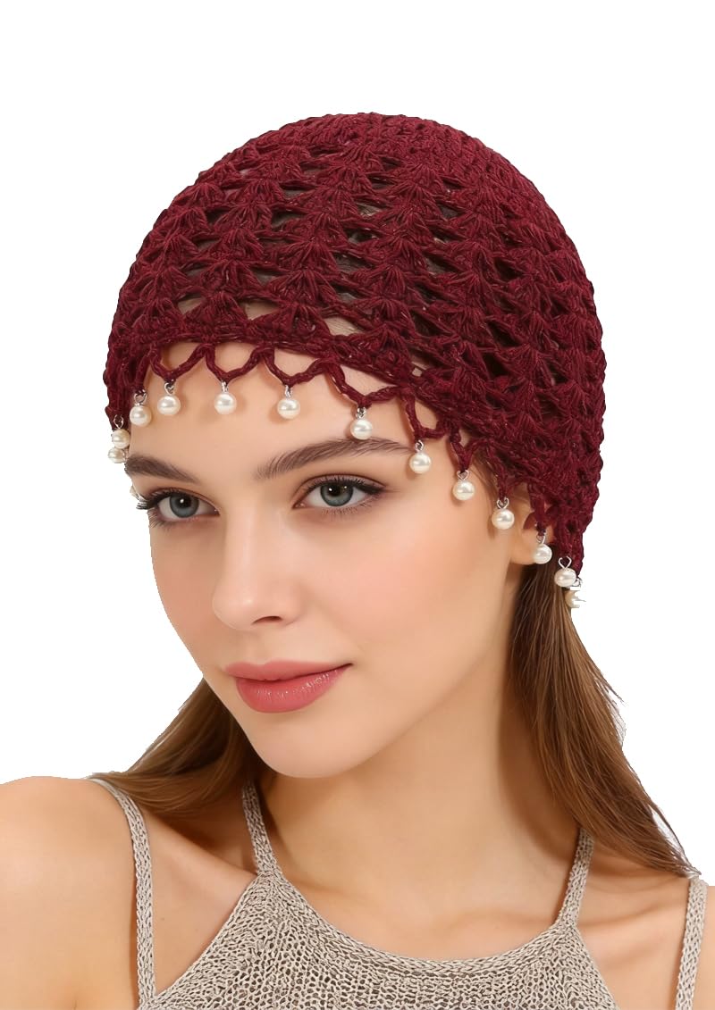 Crochet Hat for Women Cotton Slouchy Beanie Knitted Handmade Skull Cap for Travel Daily Wear