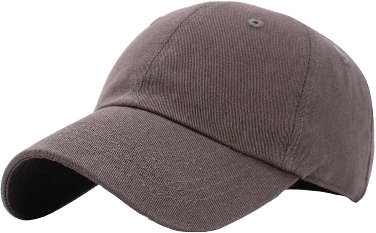 KBETHOS Classic Unisex Cotton Adjustable Low Crown Baseball Cap – Plain Dad Hat