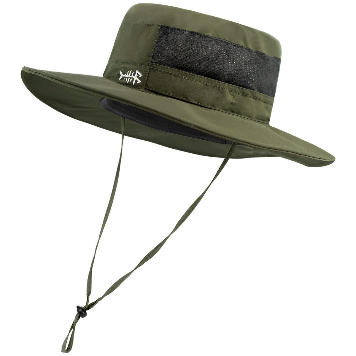 BASSDASH UPF 50+ Sun Fishing Hat Water Resistant with Detachable Neck Flap