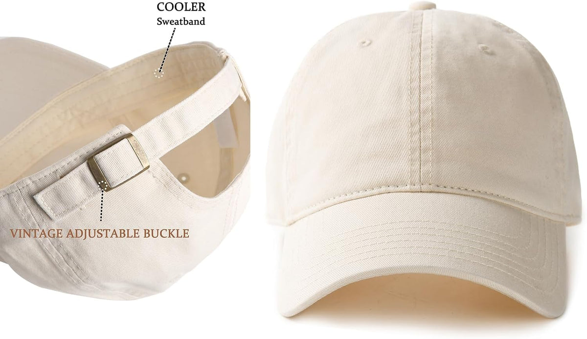 FURTALK Unisex Vintage Unstructured Baseball Cap Washed Cotton Dad Hat