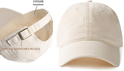 FURTALK Unisex Vintage Unstructured Baseball Cap Washed Cotton Dad Hat