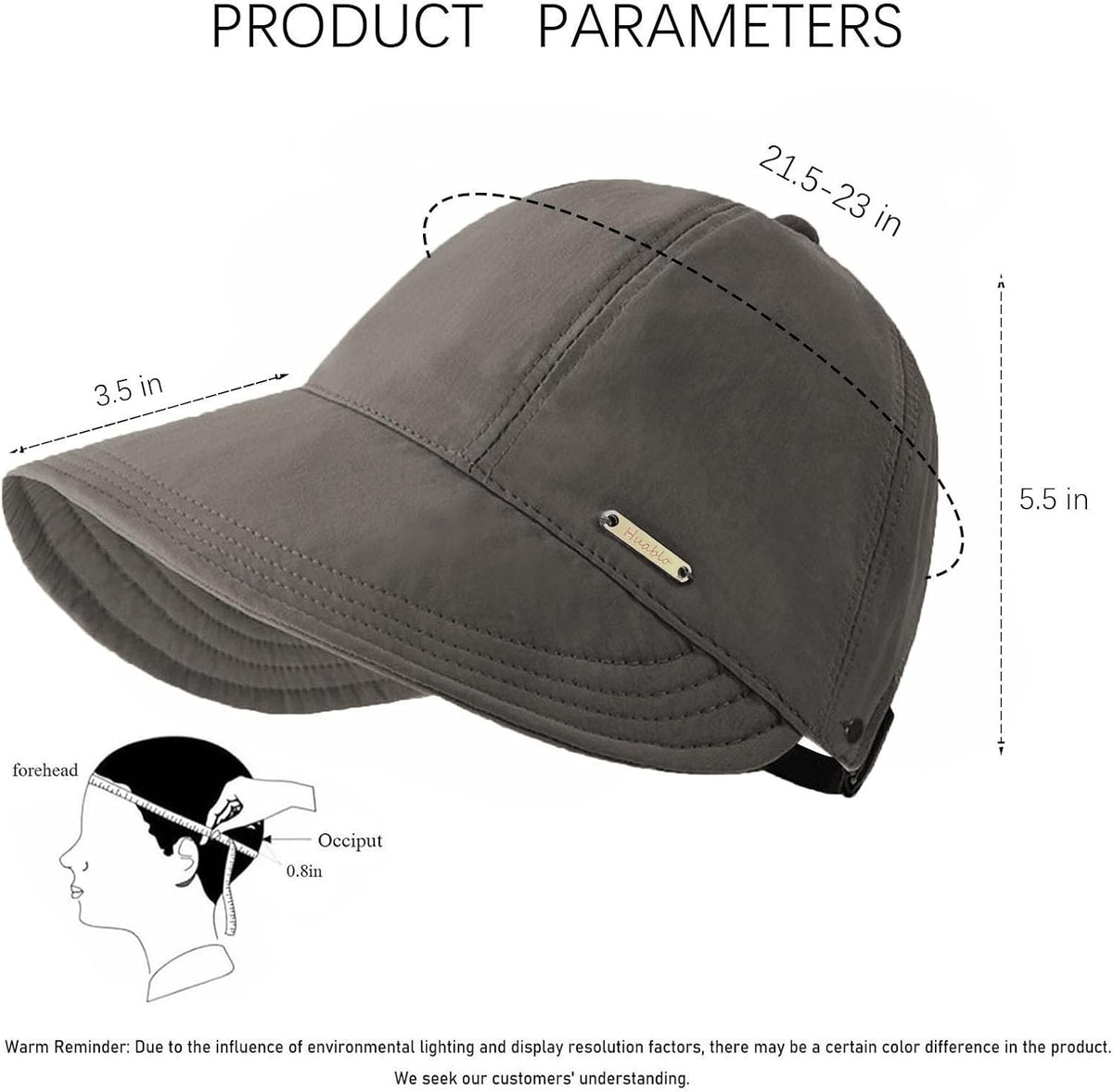 UPF 50+Womens Sun Hat UV Protection Hiking Fishing Hats Wide Brim Hat Adjustable Ponytail Packable Sun Cap