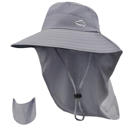 Rosoz Sun Hat for Men Women with Neck Flap& Removable Face Cover Wide Brim