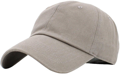 KBETHOS Classic Unisex Cotton Adjustable Low Crown Baseball Cap – Plain Dad Hat
