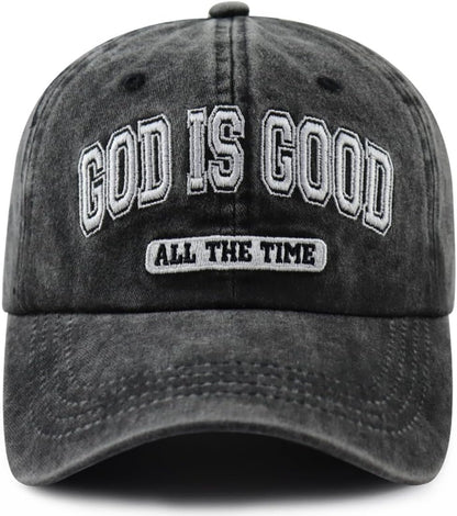 God is Good All The Time Hat for Men Women, Christian Baseball Cap