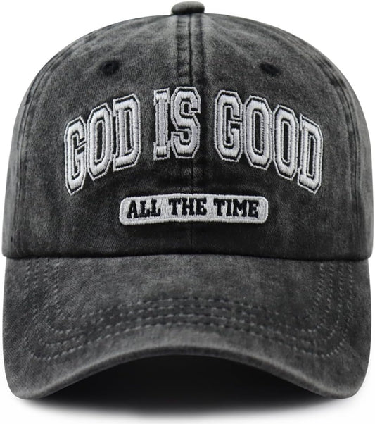 God is Good All The Time Hat for Men Women, Christian Baseball Cap