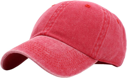 KBETHOS Classic Unisex Cotton Adjustable Low Crown Baseball Cap – Plain Dad Hat