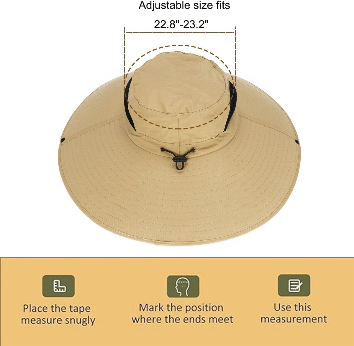 Leotruny Women Super Wide Brim Sun Hat UPF50+ Waterproof Bucket Hat