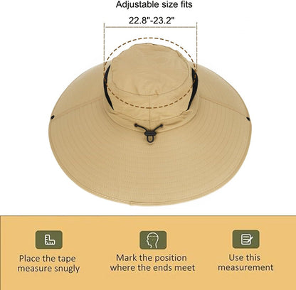 Leotruny Women Super Wide Brim Sun Hat UPF50+ Waterproof Bucket Hat