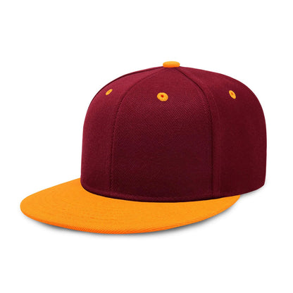 CHOK.LIDS Classic Snapback Flat Bill Hat Blank Adjustable Baseball Cap