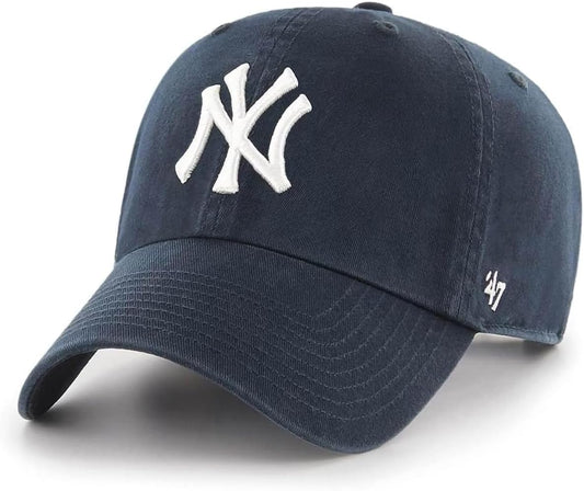47 Brand MLB Team Color Home Primary Logo Clean Up Adjustable Baseball Cap Hat, Adult