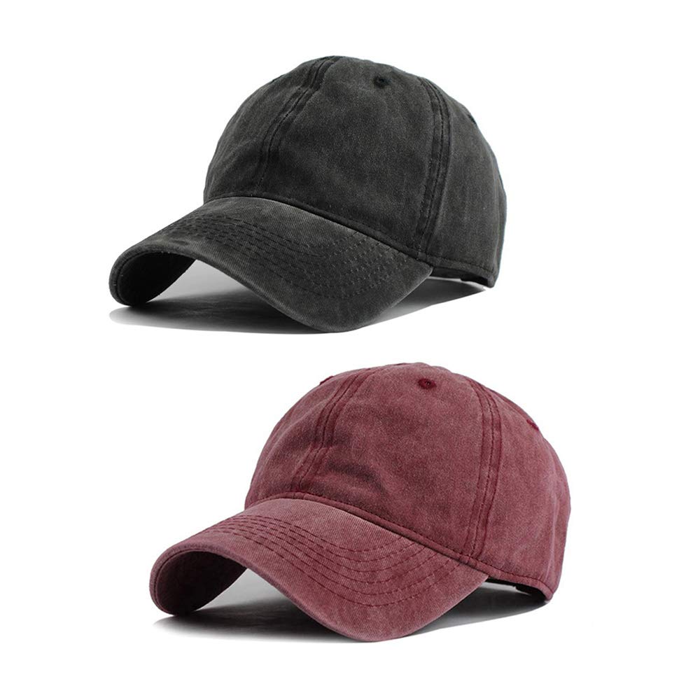 HH HOFNEN Baseball Cap Washed Cotton Unstructured Vintage Hat for Men Women