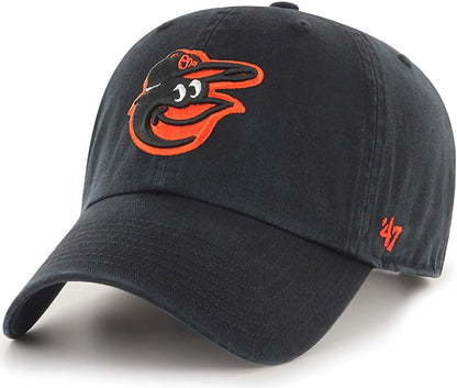 47 Brand MLB Team Color Home Primary Logo Clean Up Adjustable Baseball Cap Hat, Adult